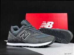 Кросівки New Balance 574 Classic, темно сірі, замша/текстиль 36-40р