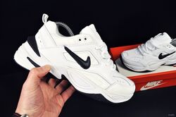 Кросівки чоловічі Nike M2K Tekno , білі з чорним, шкіра, 41-45р