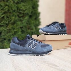 Кросівки чоловічі New Balance 574 Dark gray, натур замша, 41-45р