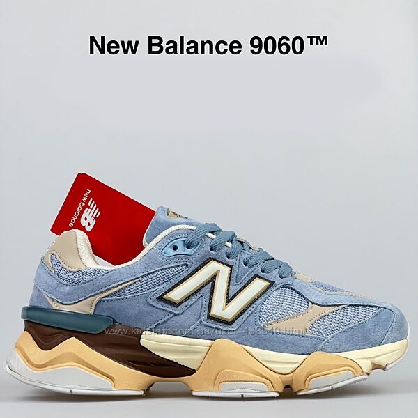Кросівки чоловічі New Balance 9060 blue, замш/текстиль