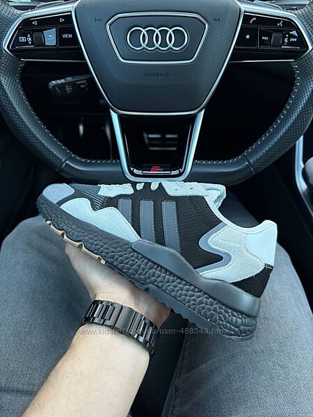 Кросівки чоловічі Adidas Nite Jogger Black Gray 