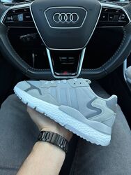 Кросівки чоловічі Adidas Nite Jogger gray, текстиль/замш