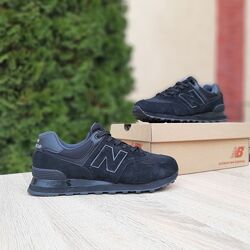 Кросівки New Balance 574 Classic, чорні, замша/текстиль 37-41р