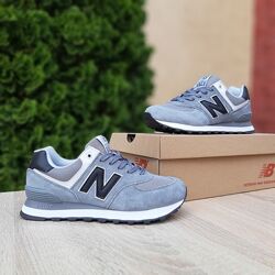 Кросівки жіночі New Balance 574, замша/текстиль, сірі 37-41р