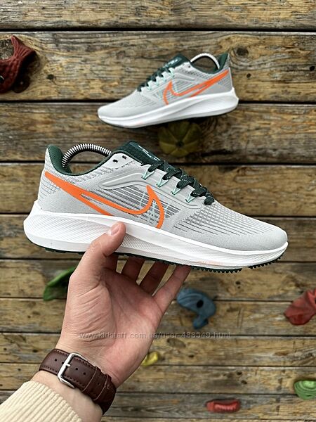 Кросівки чоловічі Nike Zoom Pegasus 39 сірі з зеленим