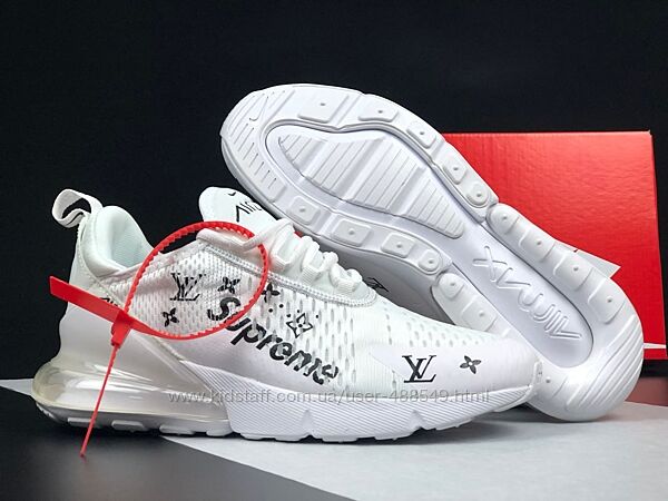 Кросівки чоловічі Nike Air Max 270 Supreme x LV білі