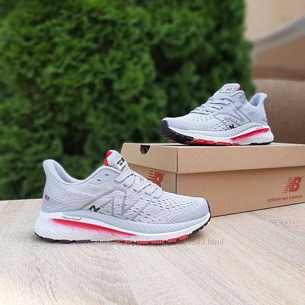 Кросівки жіночі New Balance 860 Сірі з червоним