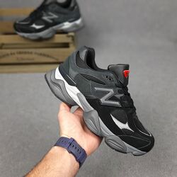 Кросівки чоловічі New Balance 9060 чорні, замша/текстиль