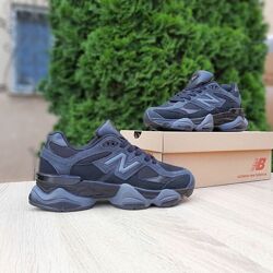 Кросівки чоловічі New Balance 9060 чорні. замша