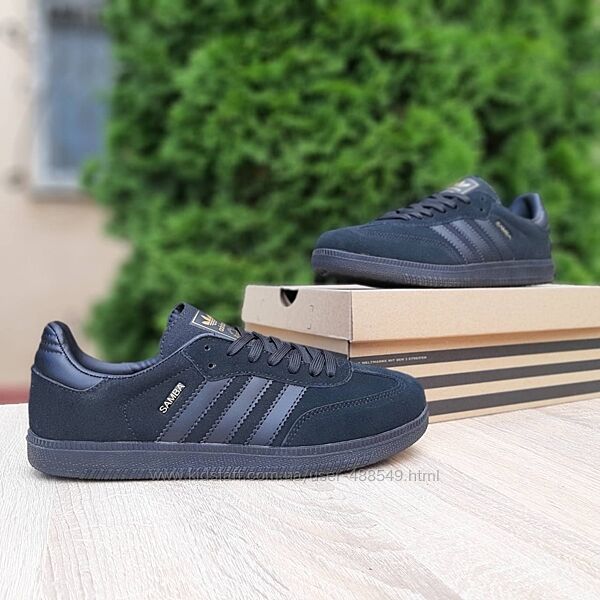 Кросівки чоловічі Adidas Samba чорні замша
