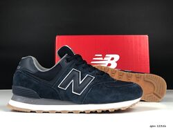 Кросівки чоловічі New Balance 574 Dark Blue, замша/текстиль 41-46р