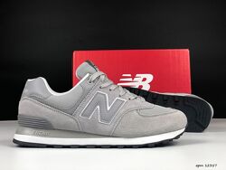 Кросівки чоловічі New Balance 574 світло сірі, замша/текстиль 41-46р