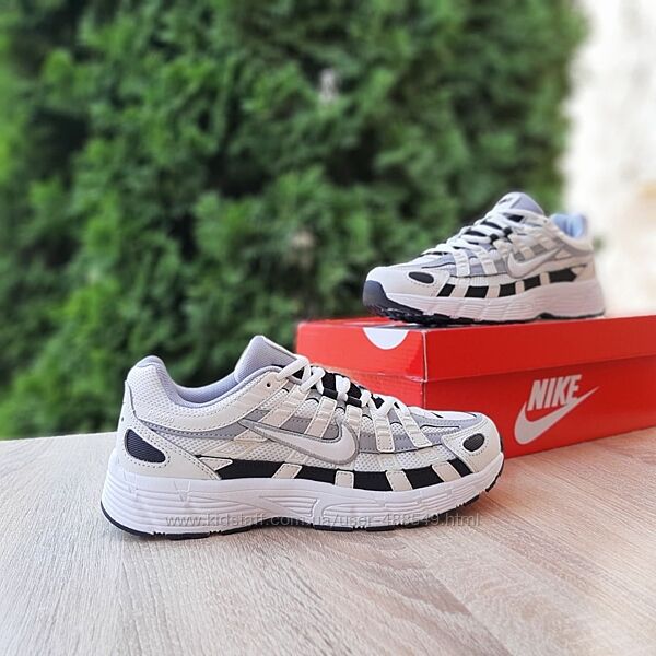 Кросівки чоловічі Nike P-6000 Sail Wolf Grey білі з чорним