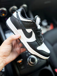 Кросівки жіночі Nike SB Dunk Low чорні з білим, шкіра 37-41р