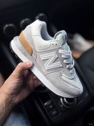 Кросівки жіночі New Balance 574 Legacy, світло сірі, замша/текстиль