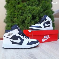 Кросівки чоловічі Nike AIR Jordan 1 Retro High високі білі з чорним