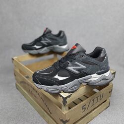 Кросівки чоловічі New Balance 9060 чорні, замша/текстиль