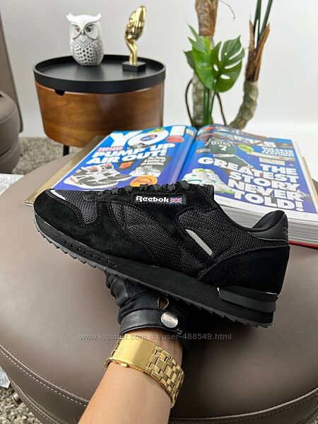 Кросівки чоловічі Reebok Classic New Black замша/текстиль