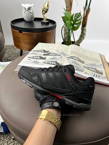 Кросівки чоловічі Adidas Terrex Nubuk Black red