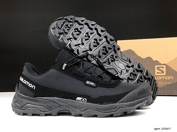 Зимові чоловічі кросівки Salomon Soft Shell термо, чорні
