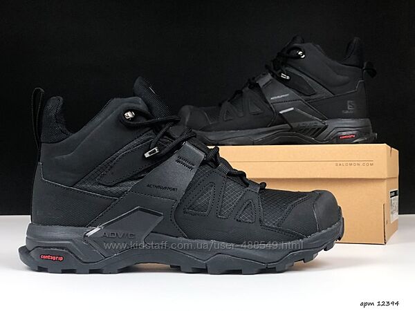 Зимові чоловічі Salomon X Ultra 4 Mid GTX чорні 