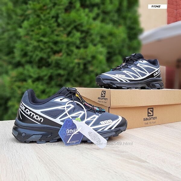Кросівки чоловічі Salomon XT-6 LAB темно сірі з білим 