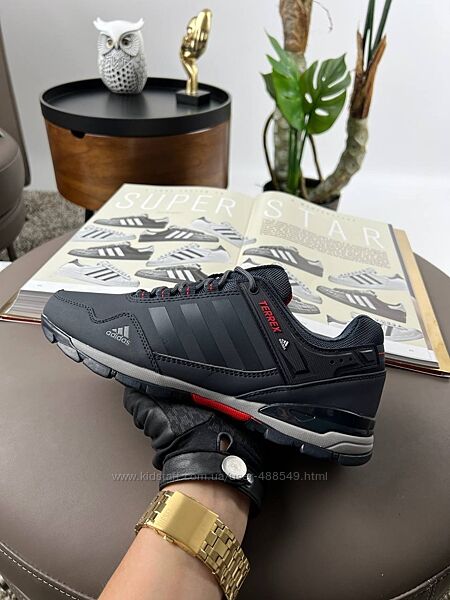 Кросівки чоловічі Adidas Terrex Navy, темно сині нубук