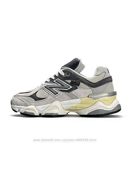 Кросівки жіночі New Balance 9060 сірі з бежевим, натур замша