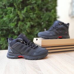 Зимові чоловічі ботінки з хутром Adidas Terrex ClimaProof Mid  високі чорні