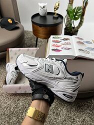 Зимові жіночі кросівки на флісі New Balance 530 White navy