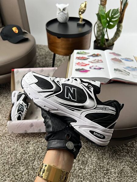 Зимові кросівки на флісі New Balance 530 Black white