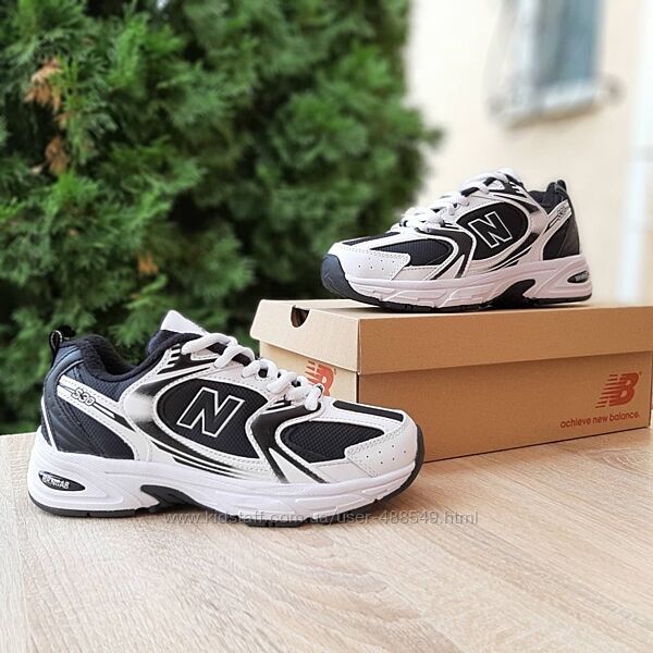 Зимові жіночі кросівки на флісі New Balance 530 Fleece Termo, білий з чорни
