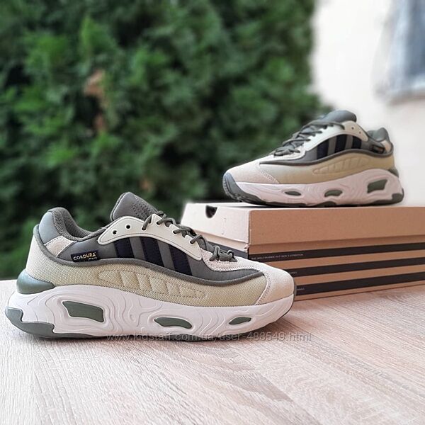 Кросівки чоловічі Adidas Oznova бежеві з зеленим