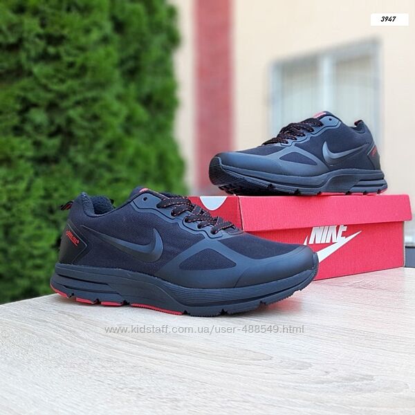 Зимові кросівки термо Nike Flykit Racer Gore-Tex чорні з червоним