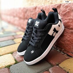 Кросівки снікерси чоловічі DC Court Graffik Black/White Skate Shoes Low-Top