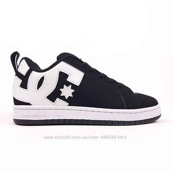 Кросівки снікерси жіночі DC Court Graffik Black/White Skate Shoes Low-Top