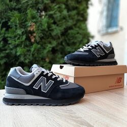 Зимові чоловічі кросівки New Balance Legacy 574 чорні з сірим термо