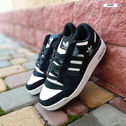 Кросівки жіночі Adidas Forum 84 Low Black Suede White чорні з білим 