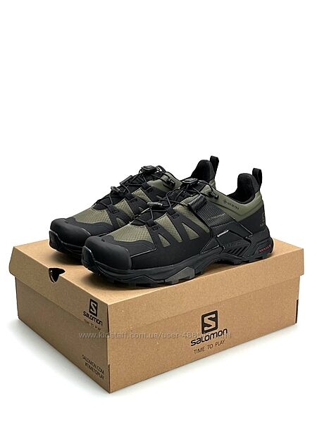 Зимові чоловічі кросівки термо Salomon X Ultra 4 Khaki Black