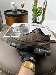 Зимові чоловічі черевики Salomon XT-6 Brown  з хутром