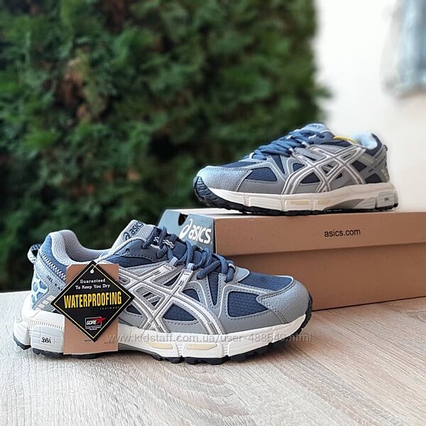 Зимові чоловічі кросівки термо Asics Gel-Kahana 8 сірі з білим