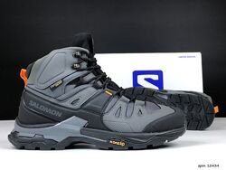 Зимові чоловічі чеевики Salomon X Ultra 4 Mid Wide GTX сірі хутром