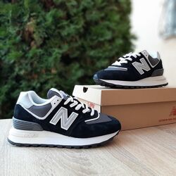 Зимові кросівки термо New Balance Legacy 574 чорні з сірим