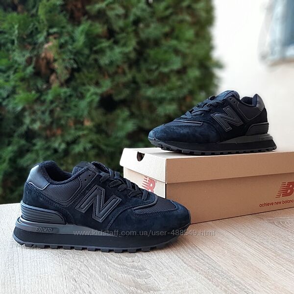 Зимові кросівки термо New Balance Legacy 574 чорні