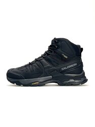 Зимові чоловічі черевики з хутром Salomon Quest 4 GTX Black Grey