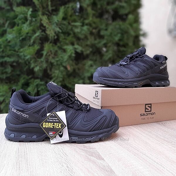 Зимові чоловічі Salomon XA Forces Gore-tex чорні з білим