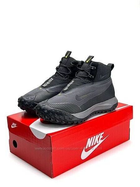 Зимові чоловічі черевики з хутром Nike ACG Mountain Fly Black Grey Fur