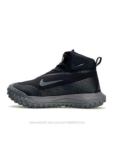Зимові чоловічі черевики з хутром Nike ACG Mountain Fly чорний з сірим