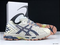 Зимові чоловічі кросівки з хутром Asics Gel Kahana 8 бежеві з синім