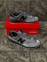 Кросівки чоловічі New Balance 574 Classic , темно сірі, замша/текстиль